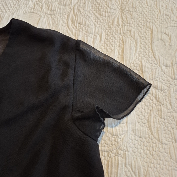 Penningtons womens 22 short sleeve blouse sheer top layer fully lined VGUC - Picture 3 of 6